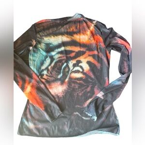 Tiger mesh top, stretch, sm/xs